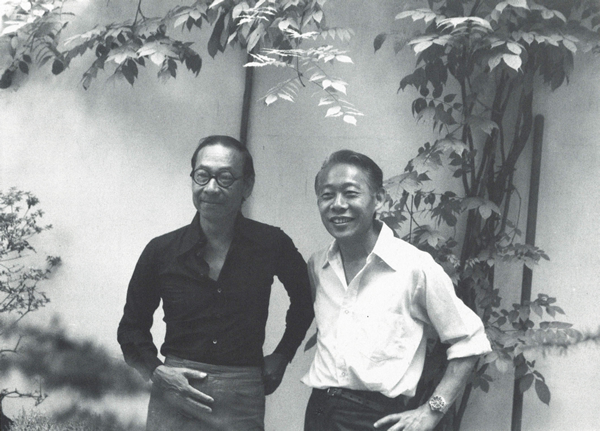 Zao Wou-Ki with I.M. Pei in 1976