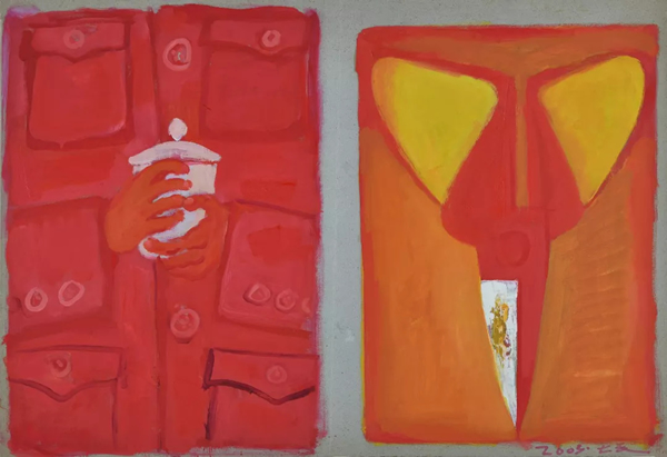 《权利的词汇》, 55×79.5cm,纸本油彩,2003