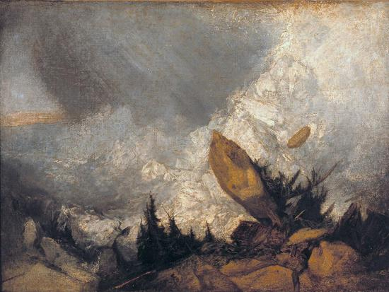 《格里松山的雪崩》，JMW Turner，1810年