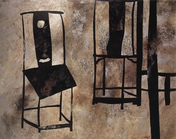 王怀庆《双椅》油彩画布，99×129.5cm，1989-1991 年作