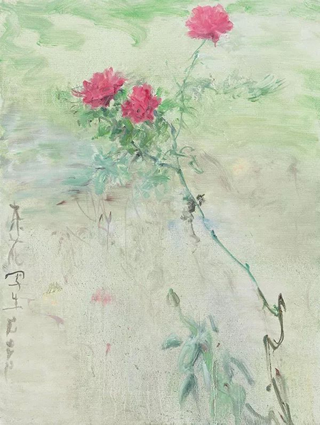 杂花写生系列，布面油画，80×60cm，2012年 2013北京匡时秋拍69万成交