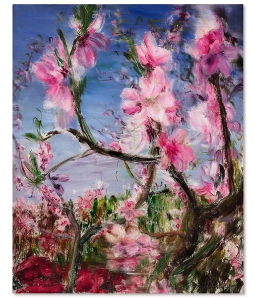 周春芽《桃花开》