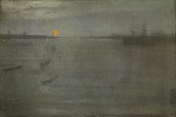 詹姆斯·麦克尼尔·惠斯勒 《蓝色与金色的夜曲——南安普顿的水面》1872年，芝加哥艺术博物馆，斯蒂克尼基金会