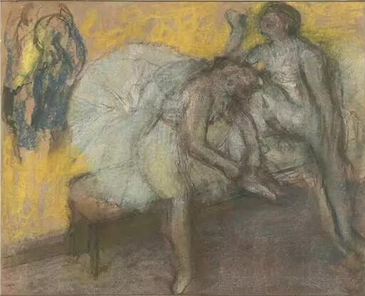 以上：《两名休息的舞者》（Deux danseuses au repos），
