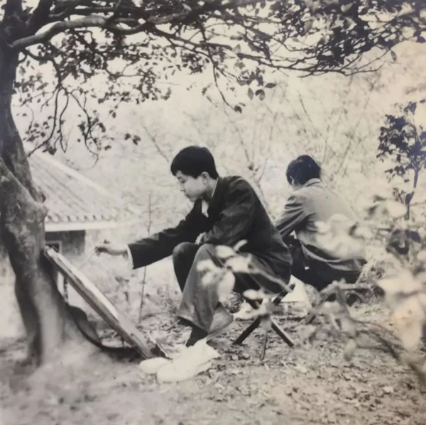 川美附中第一次外出的写生课 1979年3月，重庆南山