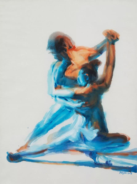 冯斌 2018-24  2018 丙烯，亚麻布 136 X 100 cm