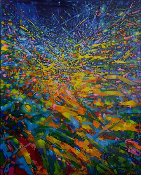刘宇  《电音风暴Trance No.4》 布面丙烯  150 x 120 cm   2018