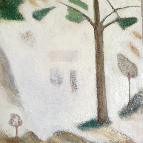 李国强《树》50x50cm布面油画-2016