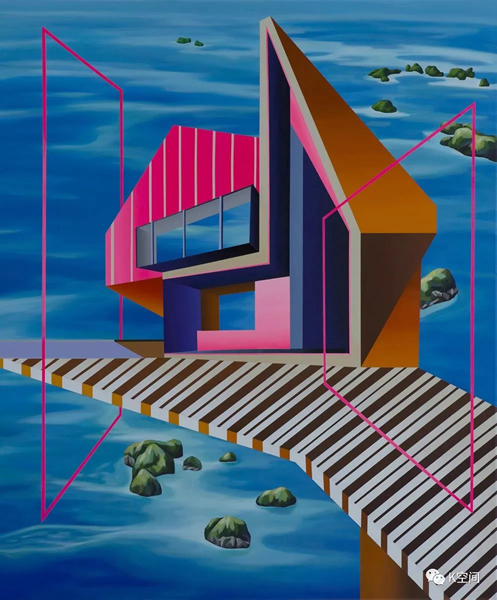 SEO  《 我们在哪儿 》  布面丙烯、纸拼贴  120x100cm 2016年
