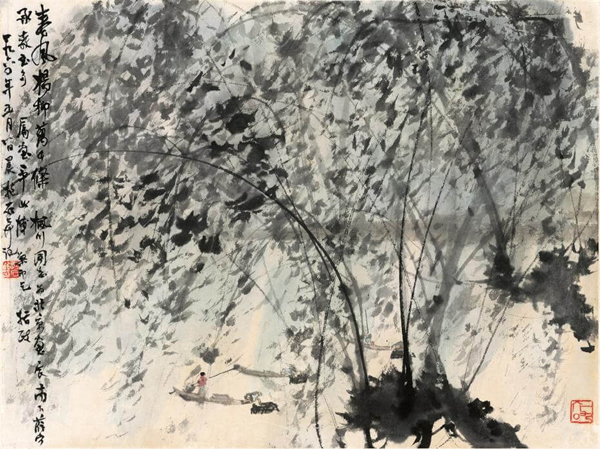 傅抱石｜春风杨柳万千条39x52cm