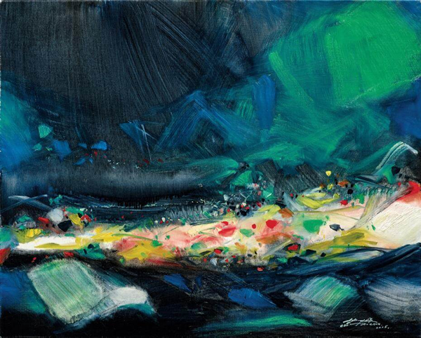 朱德群｜地平线之边际81x100cm
