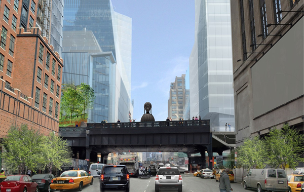 “Brick House”远景。图片来自 James Corner Field Operations 以及 Diller Scofidio + Renfro, via The City of New York