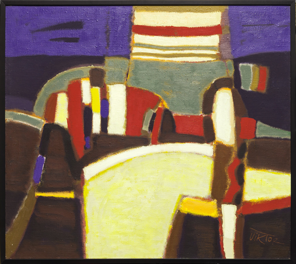 城市公园散步-什尔科·维克多尔-2006-粗麻布、油画颜料-102х115cm