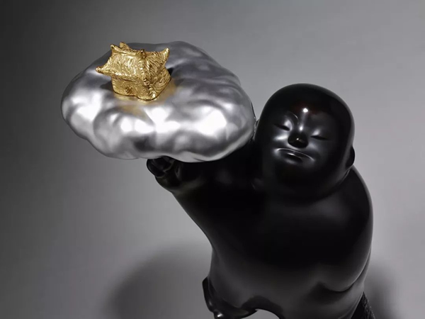 天阙轻舟 Floating Heavenly Palace 107x82x224cm 铜雕 Bronze 2007