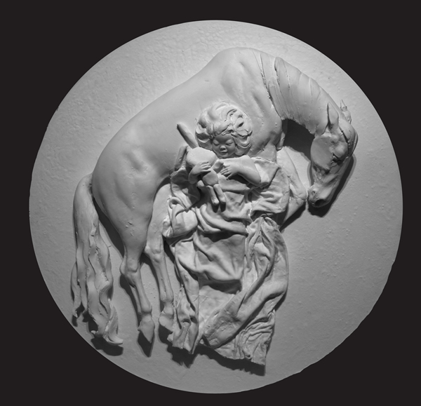 施海，《宝贝》，直径65cm，青铜，2016