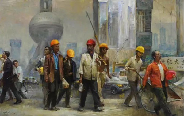 走在世纪大道上 汪铁 美国 144x95cm