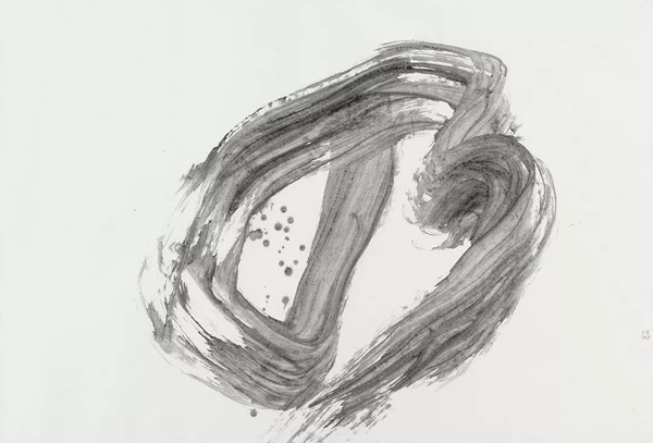 △ 井上有一  乃  纸本水墨 122.5x182.4cm 1970