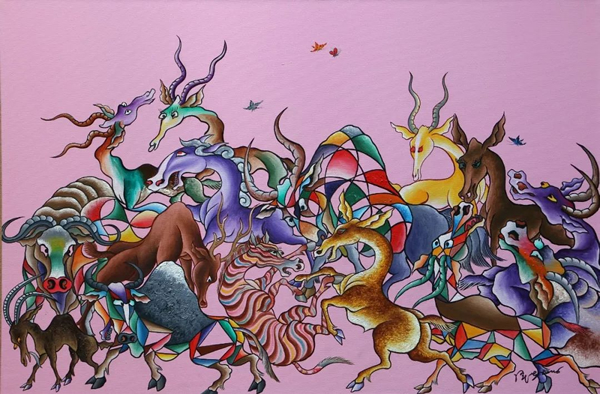 △ 郑泽生 Hakuna Matata  No.27  120x80cm 布面油彩 2018年