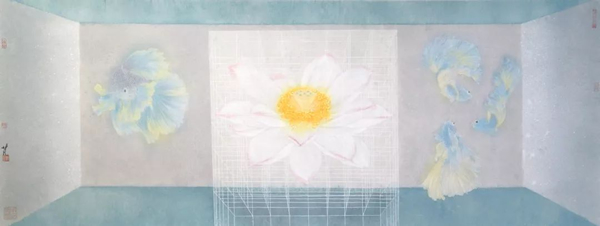 叶芃 时空·领域-2    52.5×140cm   纸本   2015