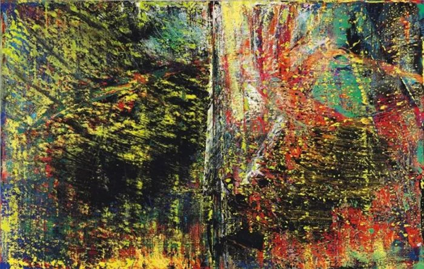 格哈德·里希特，《抽象画》，布面油画，1987
