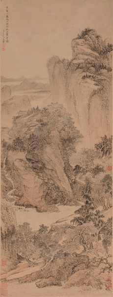 王 翚(1632-1717) 秋山萧寺图