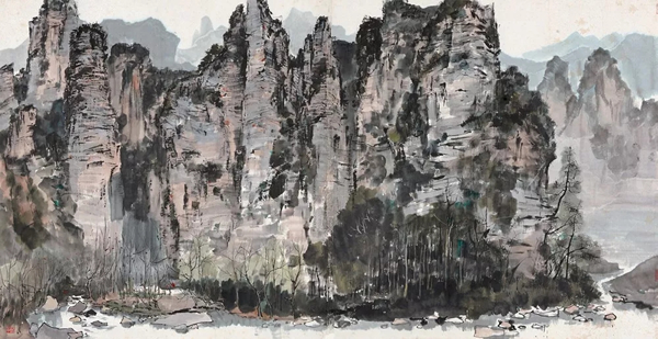 2536 吴冠中 张家界马鬃岭 成交价：RMB 40,250,000