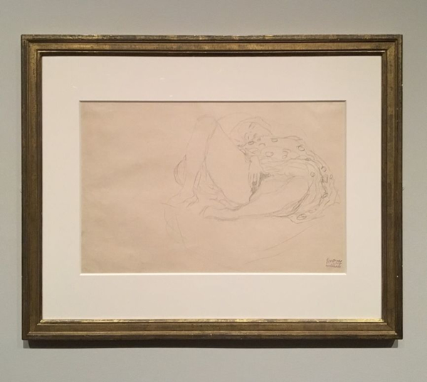 Reclining Nude with Drapery, Gustav Klimt, 1913 （《围着布料躺卧的裸女》，克林姆特画于1913年）