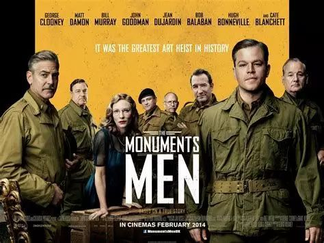 电影《古迹卫士》（The Monuments Men）海报（来源：emaze.com）