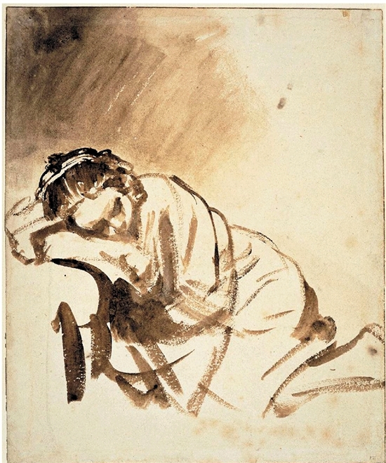 伦勃朗 睡着的女子 约1654年
