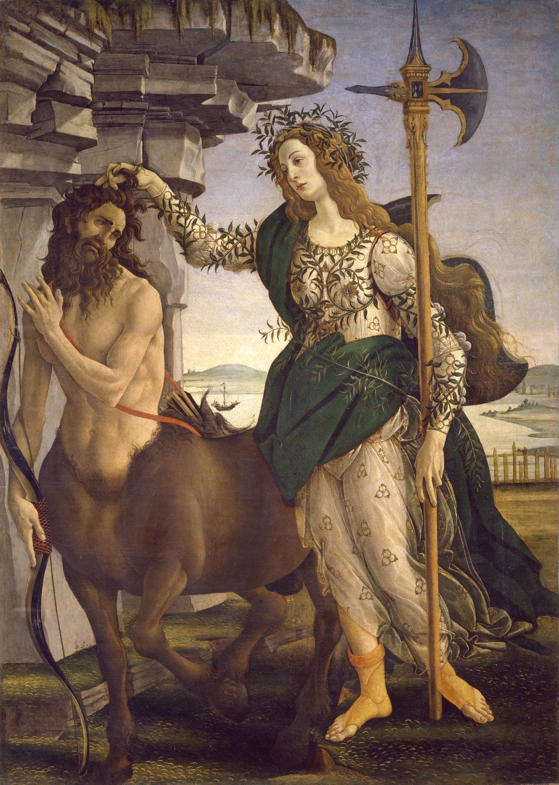 女神帕拉斯·雅典娜与半人马