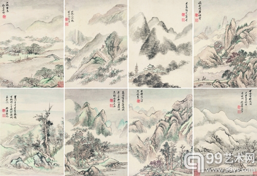 王翚 拟古山水