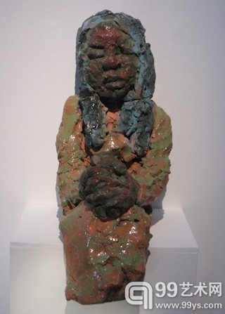 Damien Cabanes《橙衣的阿拉巴坐像》，2007
