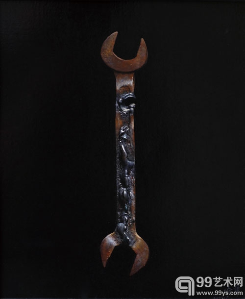 s冷军-扳手-2000年-布面油画-21x25.5cm