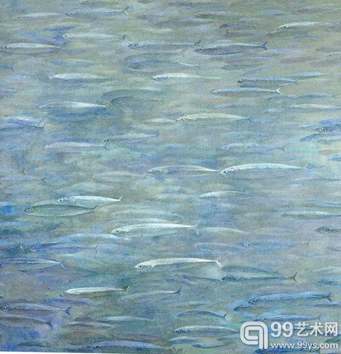 《鱼城系列之二》部分 金焰 油画