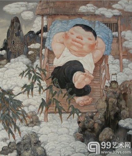 张应华  布面油画 《在云端》 100x120cm  2010年