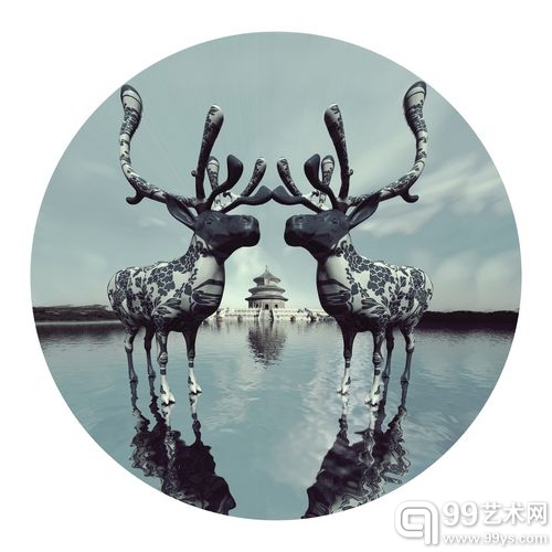 刘韧    C-print  《我们俩-01》 80x80cm 2006年
