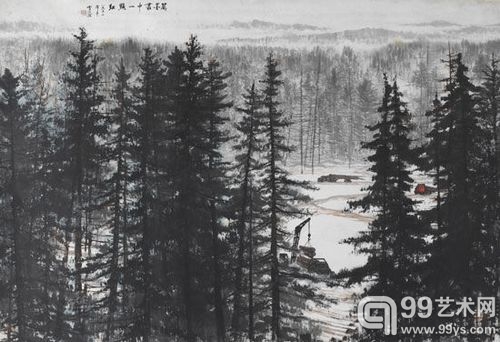 白雪石《万墨丛中一点红》