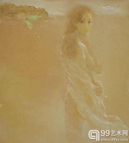 《八月的风》 罗洪洁 布面油彩年代：2008[1].12 尺寸：68x75cm
