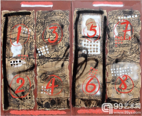3.叶永青的作品《大招贴中国版和海外版》