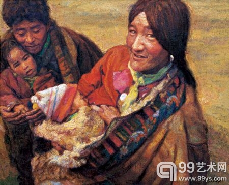 8.陈逸飞的作品《幸福家庭》