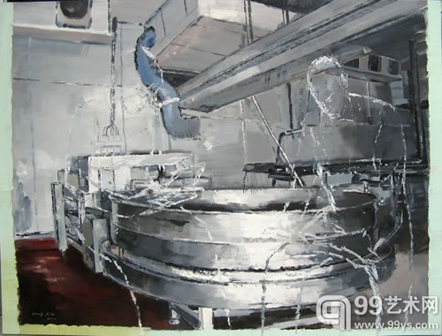 张小危 大展宏图之人与自然 200×150cm 布面油画 2011