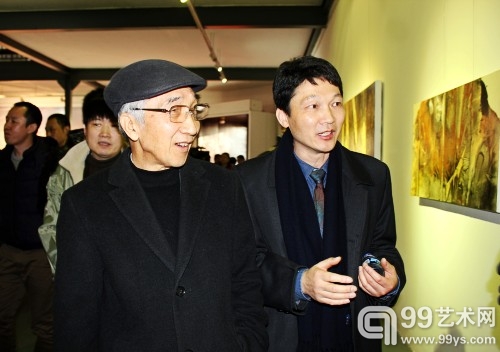 艺术家任敏与中国美协主席靳尚谊