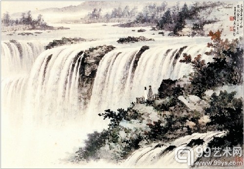黄君璧画作《雷鸣》