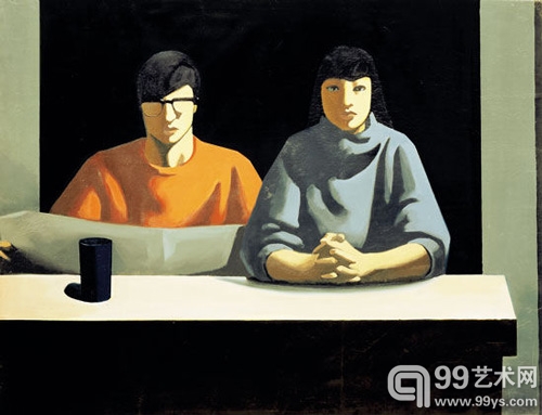 耿建翌-《灯光下的两个人》2011香港苏富比拍卖尤仑斯收藏专场
