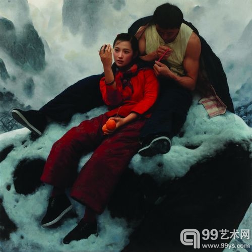 5-王沂东-蒙山晨雾 120x120cm
