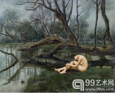 杨飞云 晨雾 油彩 画布91×110cm 1988年