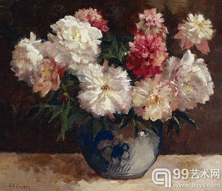 吴作人 芍药花  中国嘉德2011春拍