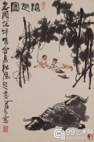 宁波富邦2012迎春拍拍品：李可染《秋趣图》（1982年作）