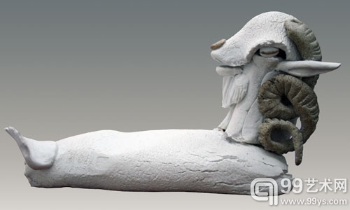 参展作品：周国桢《羚羊》雕塑 H：21cm