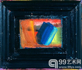 Howard Hodgkin(霍华德-霍奇金) 的44.5 x 53.5cm大小　木板油画《我的一件小东西》1985